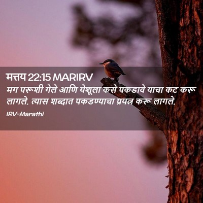 Picture 02 - मत्तय 22:15 MARIRV - मग परूशी गेले आणि - Bible Verse Picture