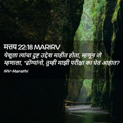 Picture 02 - मत्तय 22:18 MARIRV - येशूला त्यांचा - Bible Verse Picture