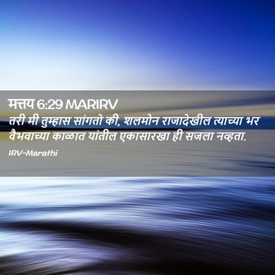 Picture 02 - मत्तय 6:29 MARIRV - तरी मी तुम्हास - Bible Verse Picture