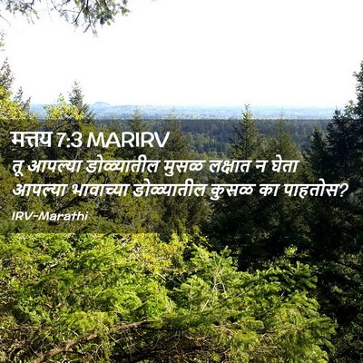 Picture 02 - मत्तय 7:3 MARIRV - तू आपल्या - Bible Verse Picture