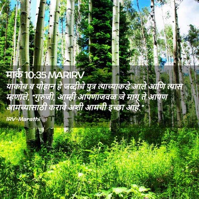 Picture 02 - मार्क 10:35 MARIRV - याकोब व योहान हे - Bible Verse Picture