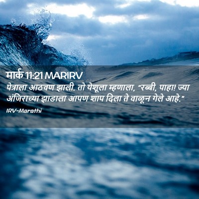 Picture 02 - मार्क 11:21 MARIRV - पेत्राला आठवण - Bible Verse Picture