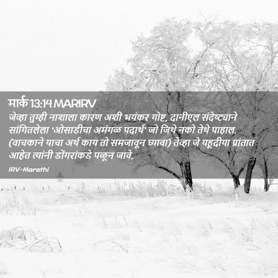 Picture 02 - मार्क 13:14 MARIRV - जेव्हा तुम्ही - Bible Verse Picture