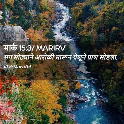 Picture 02 - मार्क 15:37 MARIRV - मग मोठ्याने आरोळी - Bible Verse Picture