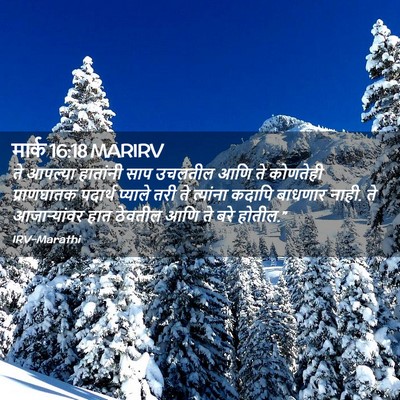 Picture 02 - मार्क 16:18 MARIRV - ते आपल्या हातांनी - Bible Verse Picture
