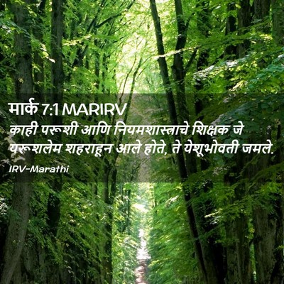 Picture 02 - मार्क 7:1 MARIRV - काही परूशी आणि - Bible Verse Picture