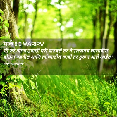 Picture 02 - मार्क 8:3 MARIRV - मी जर त्यांना - Bible Verse Picture