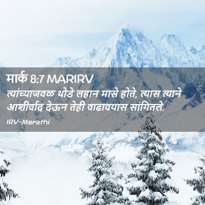 Picture 02 - मार्क 8:7 MARIRV - त्यांच्याजवळ थोडे - Bible Verse Picture