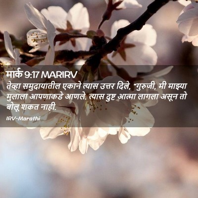 Picture 02 - मार्क 9:17 MARIRV - तेव्हा समुदायातील - Bible Verse Picture