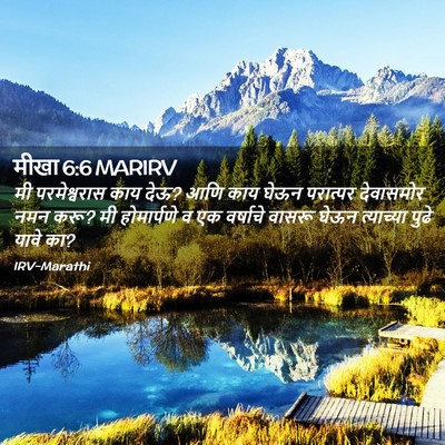 Picture 02 - मीखा 6:6 MARIRV - मी परमेश्वरास काय - Bible Verse Picture