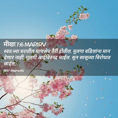 Picture 02 - मीखा 7:6 MARIRV - स्वत:च्या घरातील - Bible Verse Picture