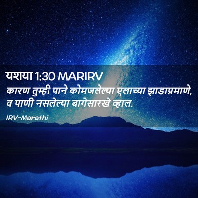 Picture 02 - यशया 1:30 MARIRV - कारण तुम्ही पाने - Bible Verse Picture