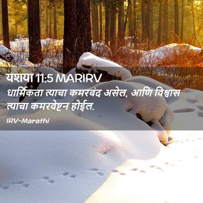 Picture 02 - यशया 11:5 MARIRV - धार्मिकता त्याचा - Bible Verse Picture