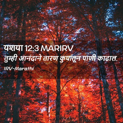 Picture 02 - यशया 12:3 MARIRV - तुम्ही आनंदाने - Bible Verse Picture