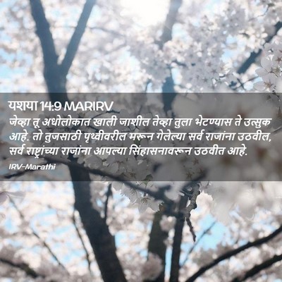 Picture 02 - यशया 14:9 MARIRV - जेव्हा तू - Bible Verse Picture