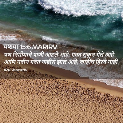 Picture 02 - यशया 15:6 MARIRV - पण निम्रीमाचे - Bible Verse Picture