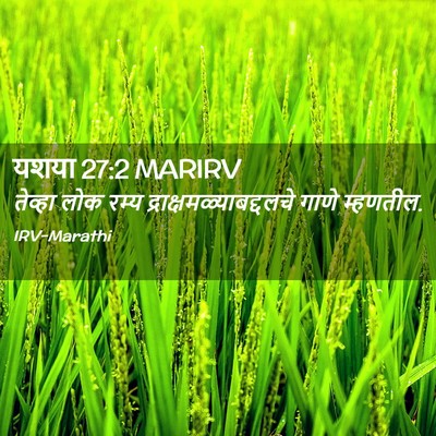 Picture 02 - यशया 27:2 MARIRV - तेव्हा लोक रम्य - Bible Verse Picture