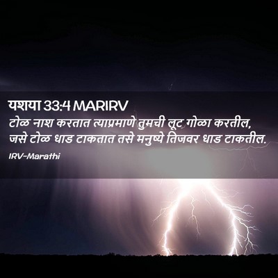 Picture 02 - यशया 33:4 MARIRV - टोळ नाश करतात - Bible Verse Picture