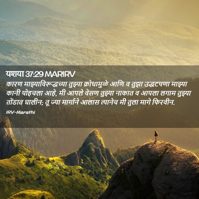 Picture 02 - यशया 37:29 MARIRV - कारण - Bible Verse Picture