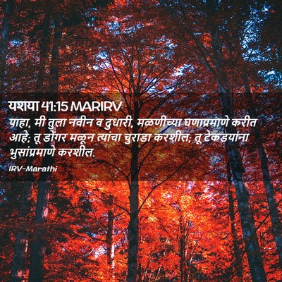 Picture 02 - यशया 41:15 MARIRV - पाहा, मी तुला नवीन - Bible Verse Picture