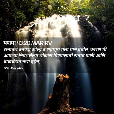 Picture 02 - यशया 43:20 MARIRV - रानातले वनपशू - Bible Verse Picture