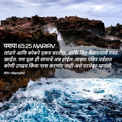 Picture 02 - यशया 65:25 MARIRV - लांडगे आणि कोकरे - Bible Verse Picture