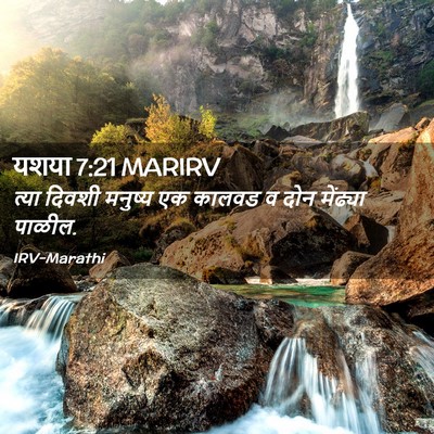 Picture 02 - यशया 7:21 MARIRV - त्या दिवशी मनुष्य - Bible Verse Picture