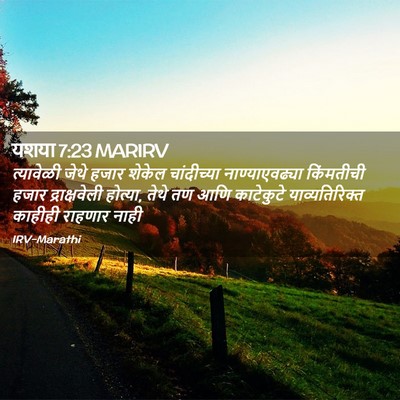 Picture 02 - यशया 7:23 MARIRV - त्यावेळी जेथे - Bible Verse Picture