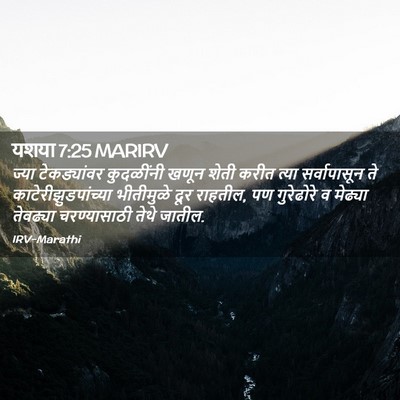 Picture 02 - यशया 7:25 MARIRV - ज्या टेकड्यांवर - Bible Verse Picture