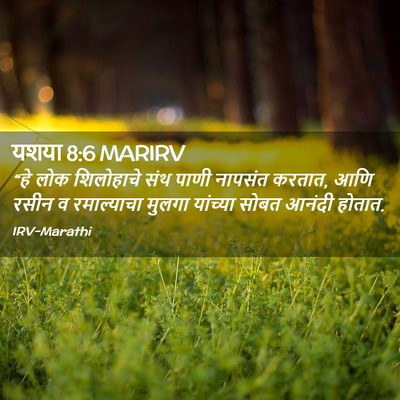 Picture 02 - यशया 8:6 MARIRV - “हे लोक शिलोहाचे - Bible Verse Picture
