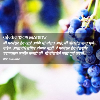 Picture 02 - यहेज्केल 12:25 MARIRV - मी परमेश्वर देव - Bible Verse Picture