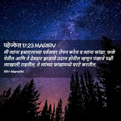 Picture 02 - यहेज्केल 17:23 MARIRV - मी त्यांना - Bible Verse Picture