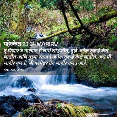 Picture 02 - यहेज्केल 23:34 MARIRV - तू पिणार व नाल्यात - Bible Verse Picture