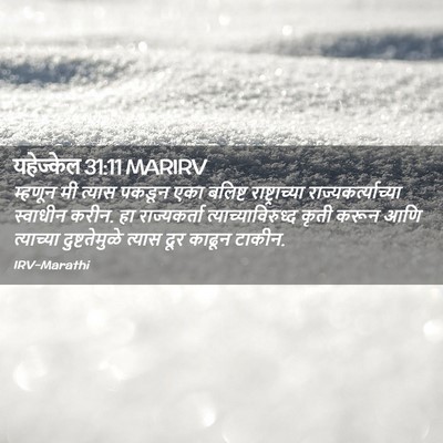 Picture 02 - यहेज्केल 31:11 MARIRV - म्हणून मी त्यास - Bible Verse Picture