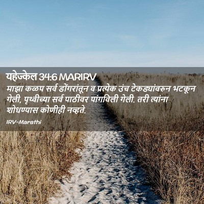 Picture 02 - यहेज्केल 34:6 MARIRV - माझा कळप सर्व - Bible Verse Picture