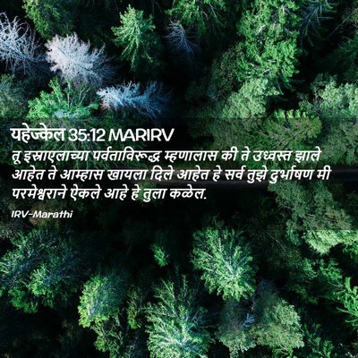 Picture 02 - यहेज्केल 35:12 MARIRV - तू इस्राएलाच्या - Bible Verse Picture