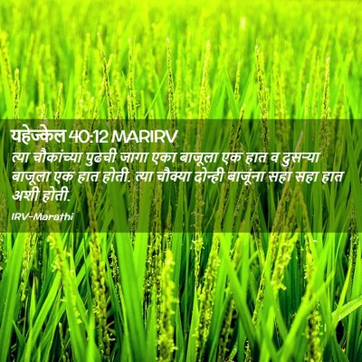 Picture 02 - यहेज्केल 40:12 MARIRV - त्या चौकांच्या - Bible Verse Picture