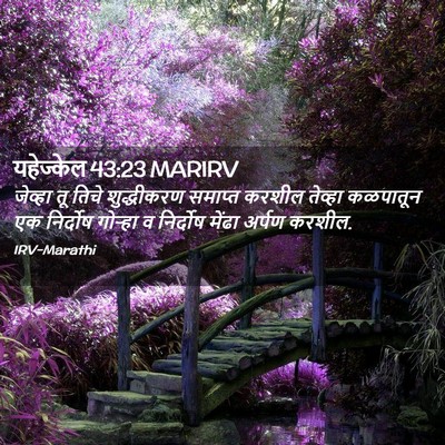 Picture 02 - यहेज्केल 43:23 MARIRV - जेव्हा तू तिचे - Bible Verse Picture