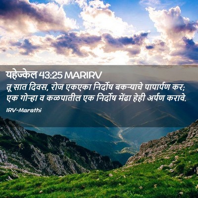 Picture 02 - यहेज्केल 43:25 MARIRV - तू सात दिवस, रोज - Bible Verse Picture