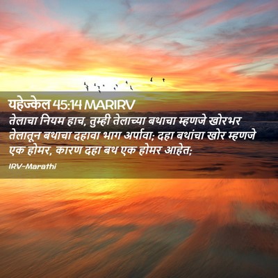 Picture 02 - यहेज्केल 45:14 MARIRV - तेलाचा नियम हाच, - Bible Verse Picture