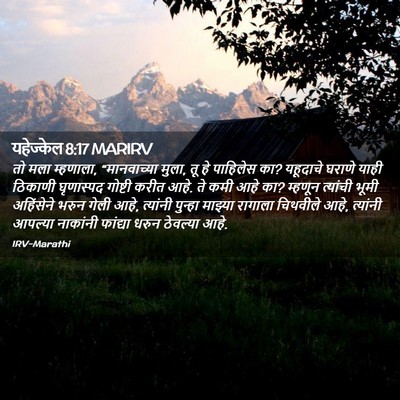 Picture 02 - यहेज्केल 8:17 MARIRV - तो मला म्हणाला, - Bible Verse Picture
