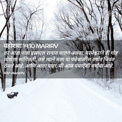 Picture 02 - यहोशवा 14:10 MARIRV - तर आता पाहा - Bible Verse Picture