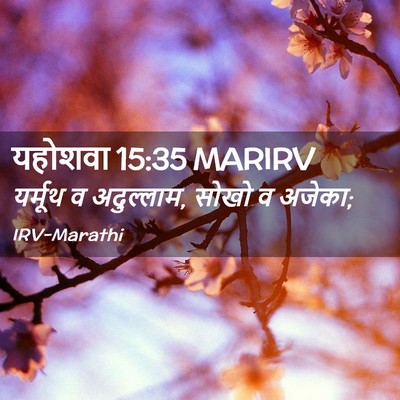 Picture 02 - यहोशवा 15:35 MARIRV - यर्मूथ व अदुल्लाम, - Bible Verse Picture
