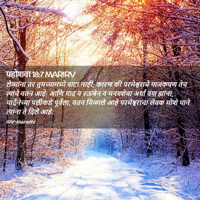 Picture 02 - यहोशवा 18:7 MARIRV - लेव्यांना तर - Bible Verse Picture