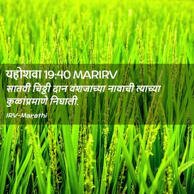 Picture 02 - यहोशवा 19:40 MARIRV - सातवी चिठ्ठी दान - Bible Verse Picture