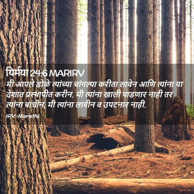 Picture 02 - यिर्मया 24:6 MARIRV - मी आपले डोळे - Bible Verse Picture