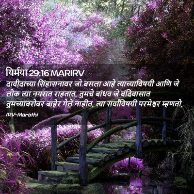 Picture 02 - यिर्मया 29:16 MARIRV - दावीदाच्या - Bible Verse Picture