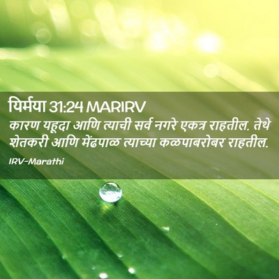 Picture 02 - यिर्मया 31:24 MARIRV - कारण यहूदा आणि - Bible Verse Picture