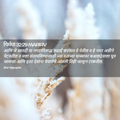 Picture 02 - यिर्मया 32:29 MARIRV - आणि जे खास्दी या - Bible Verse Picture
