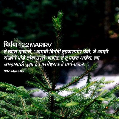 Picture 02 - यिर्मया 42:2 MARIRV - ते त्यास म्हणाले, - Bible Verse Picture